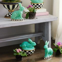 Best MacKenzie-Childs Green Rabbit Figures - Set Of 2