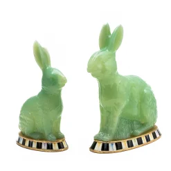 Best MacKenzie-Childs Green Rabbit Figures - Set Of 2