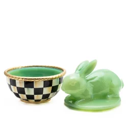 Outlet MacKenzie-Childs Green Rabbit Lidded Container