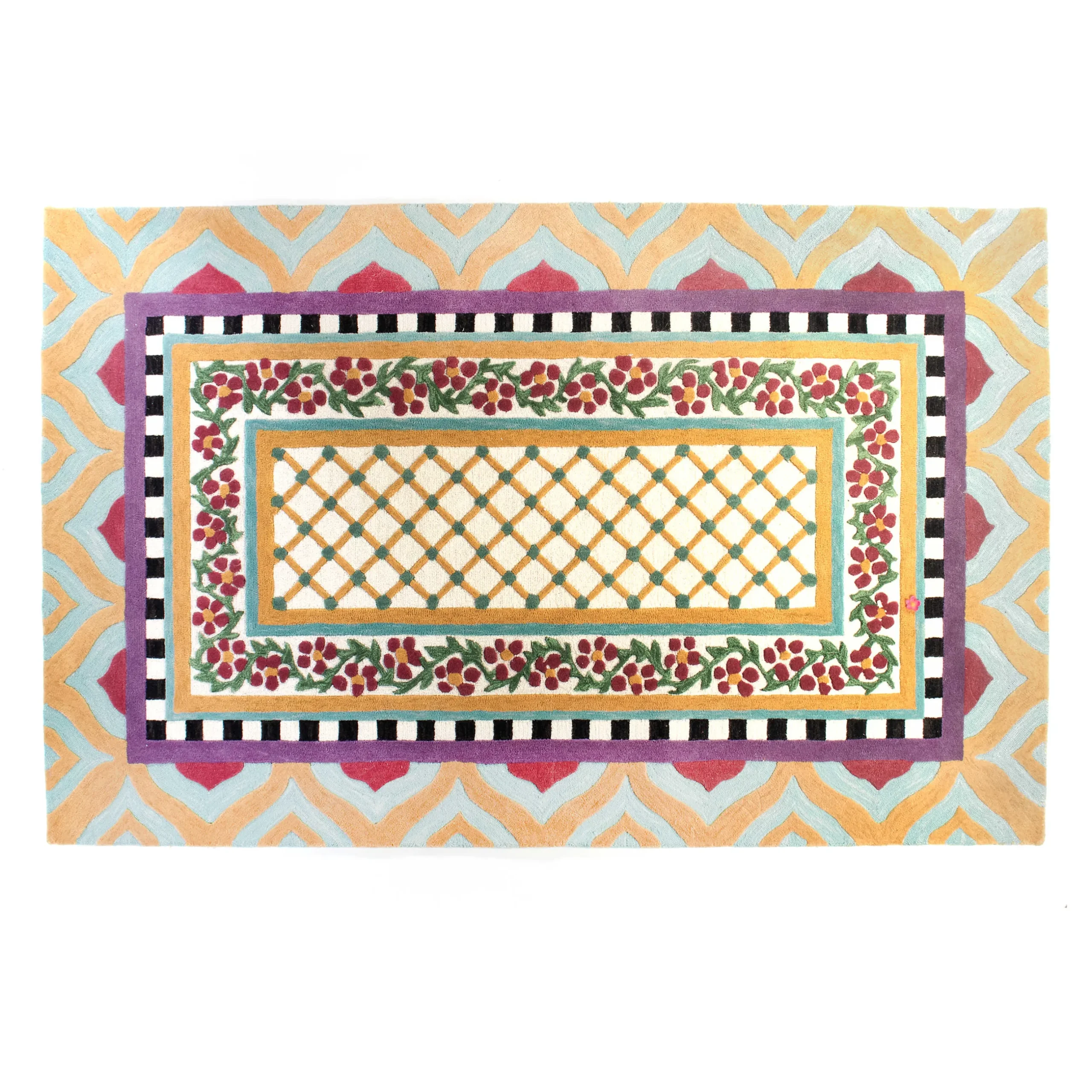 Clearance MacKenzie-Childs Hitchcock Field Rug - 5' X 8'
