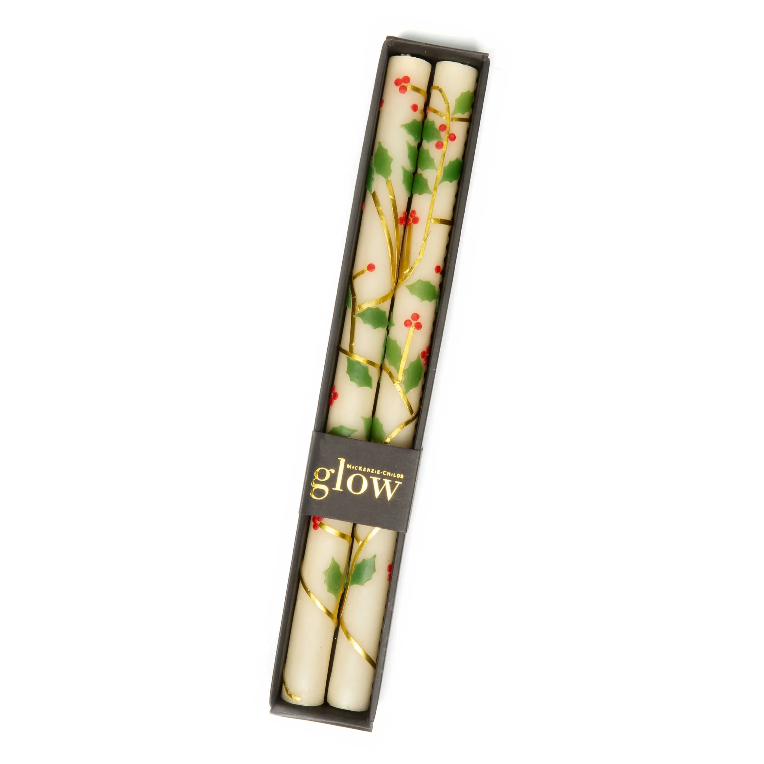 Clearance MacKenzie-Childs Holly Dinner Candles - Set Of 2