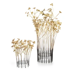 New MacKenzie-Childs In Bloom Pillar Candle Holder - Large