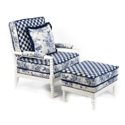 Hot MacKenzie-Childs Indigo Villa Outdoor Chair