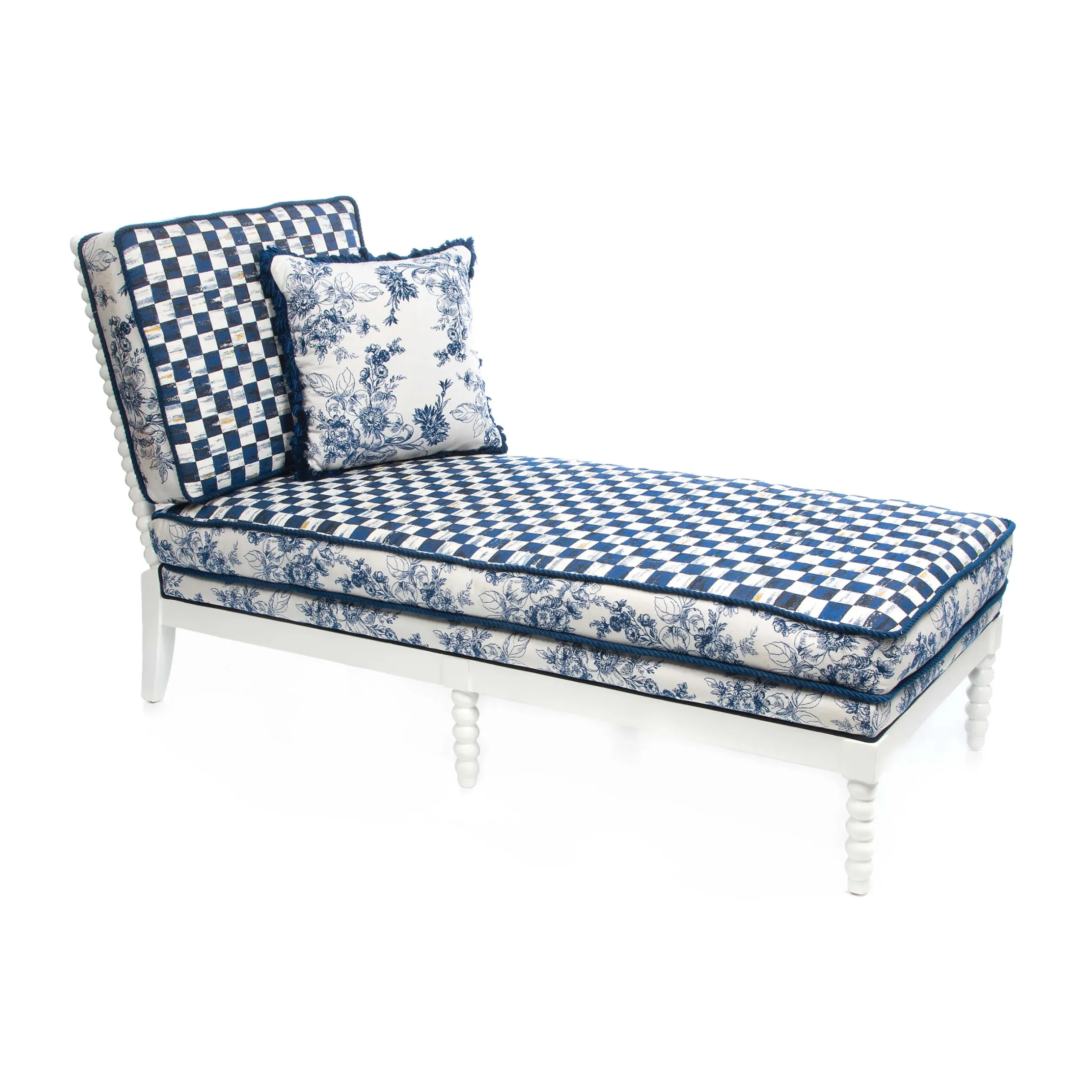Outlet MacKenzie-Childs Indigo Villa Outdoor Chaise