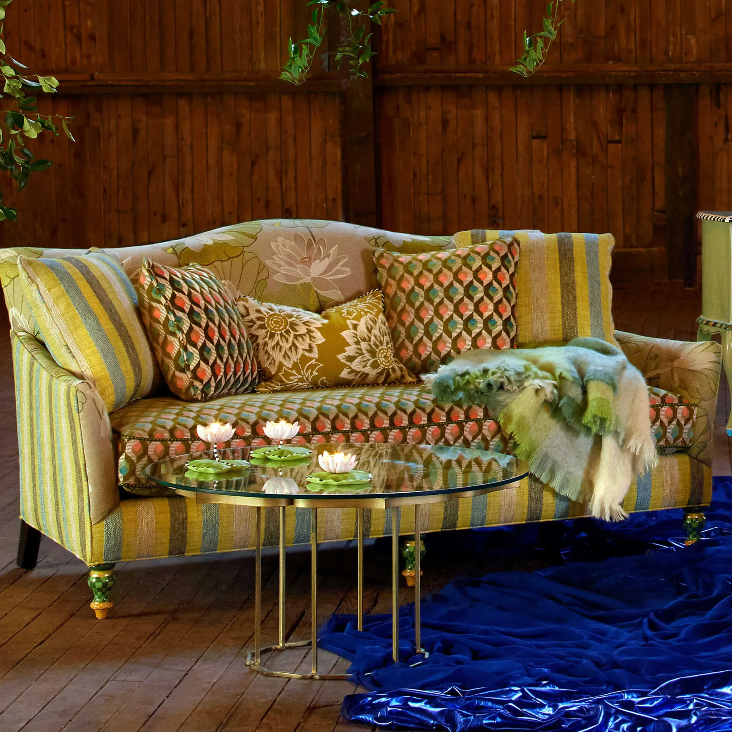 New MacKenzie-Childs Lily Pond Coffee Table