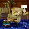 Outlet MacKenzie-Childs Lily Pond Wing Chair