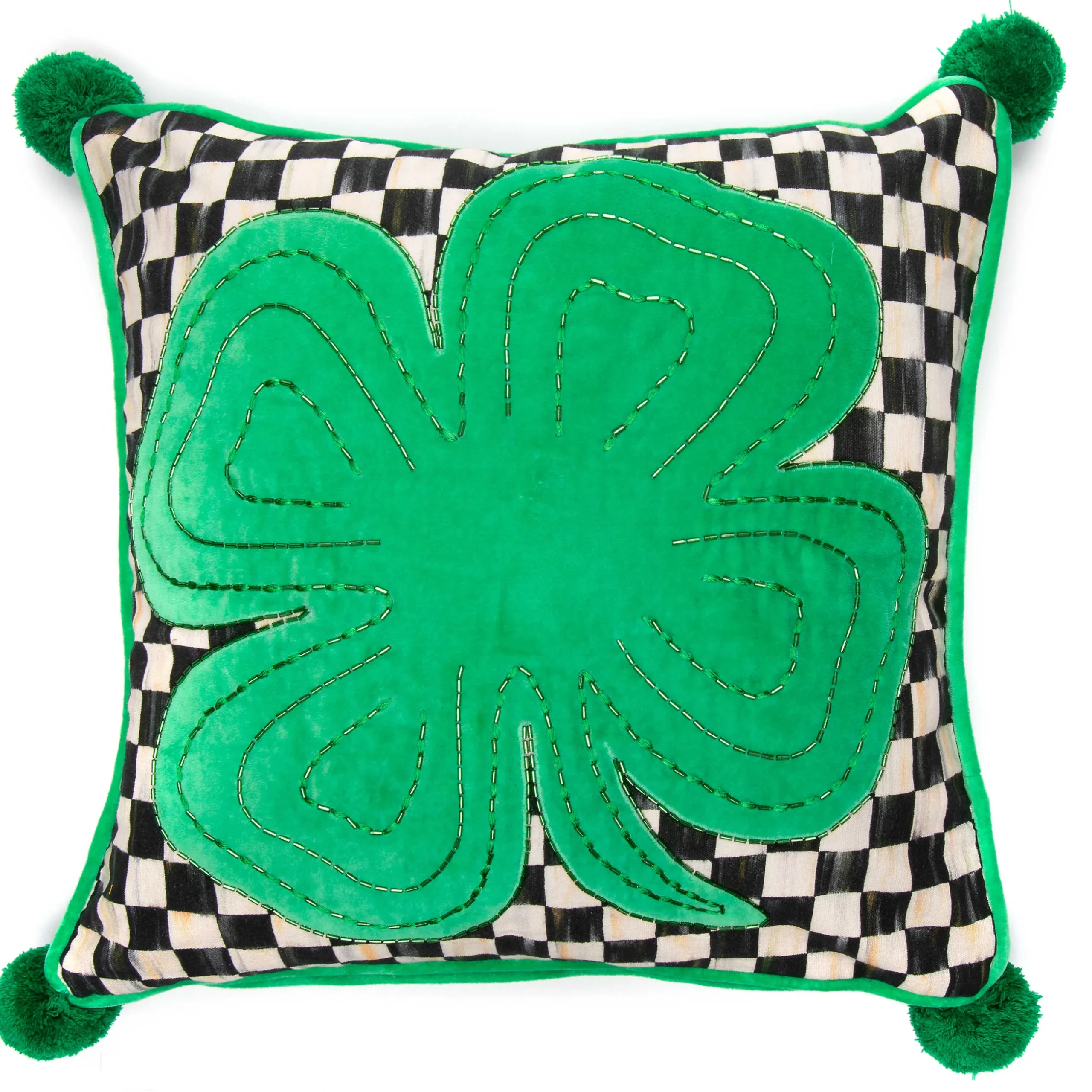 Best MacKenzie-Childs Lucky Clover Pillow