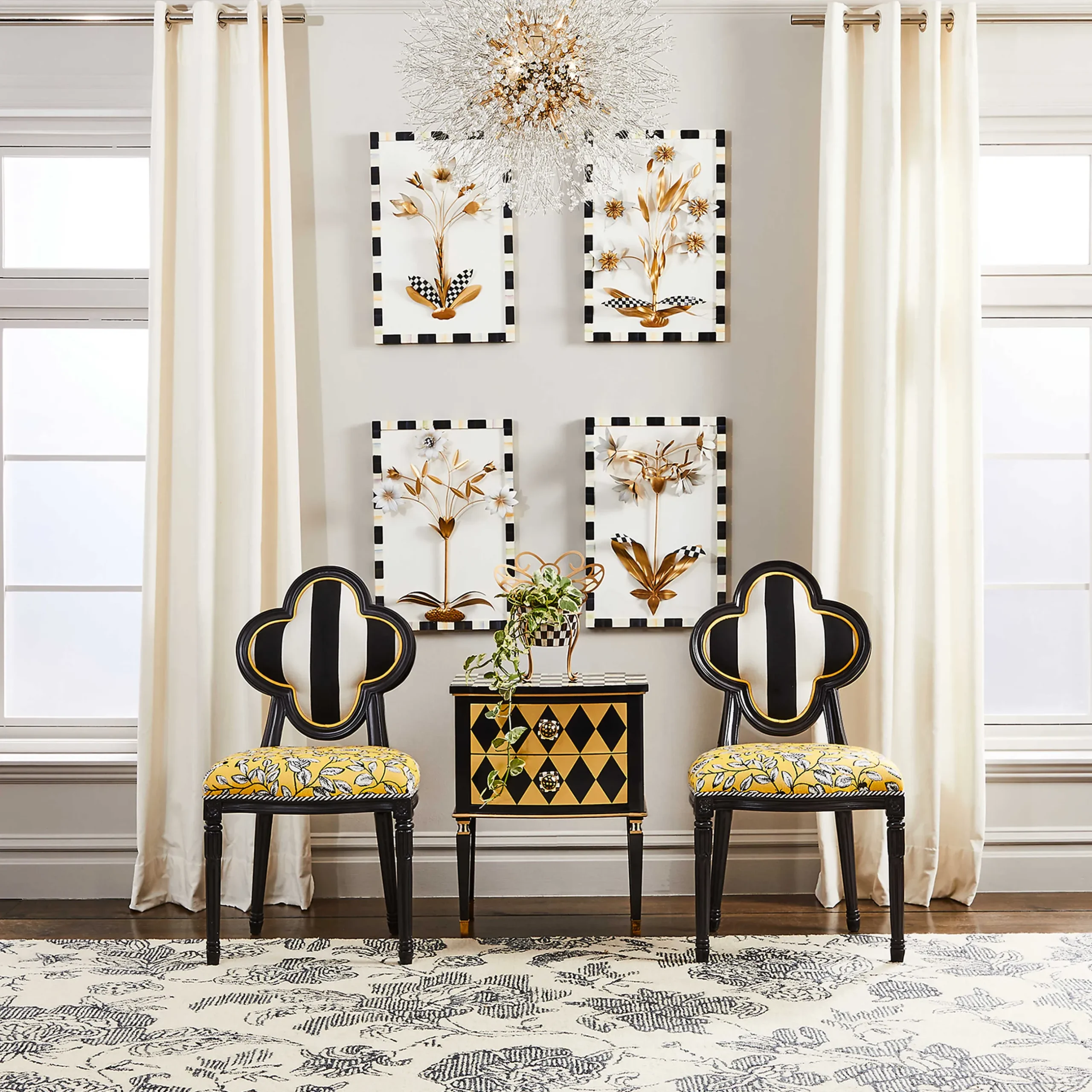 Hot MacKenzie-Childs Marquee Lily Wall Art