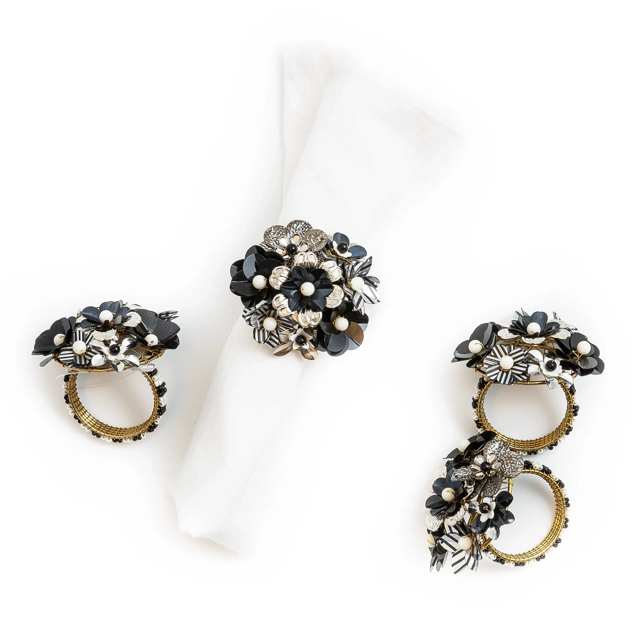 Outlet MacKenzie-Childs Marquee Napkin Rings - Set Of 4