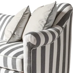 Online MacKenzie-Childs Marquee Sofa - Chenille Grey Stripe