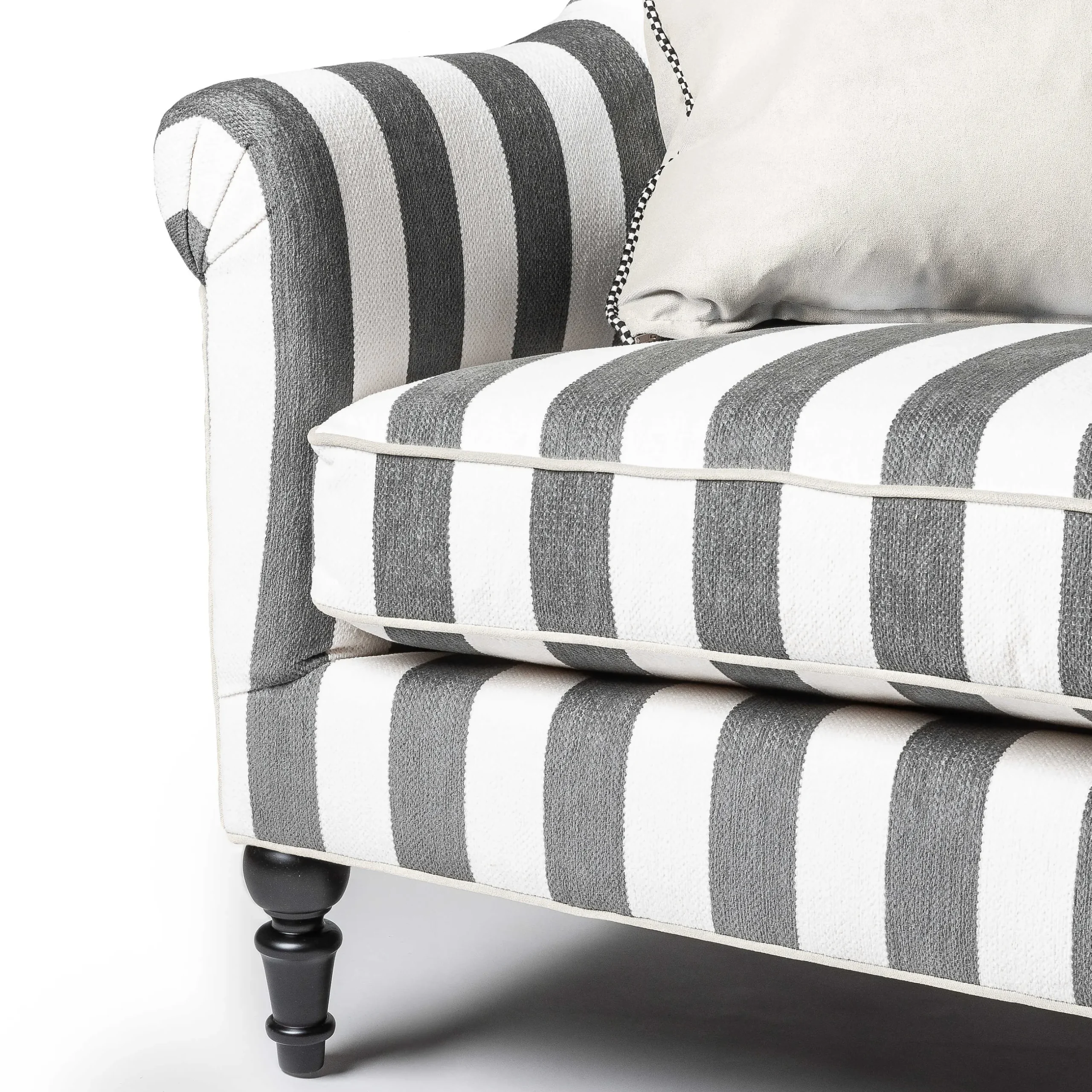 Online MacKenzie-Childs Marquee Sofa - Chenille Grey Stripe