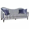 MacKenzie-Childs Marquee Sofa - Chenille Navy Stripe