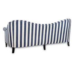 MacKenzie-Childs Marquee Sofa - Chenille Navy Stripe