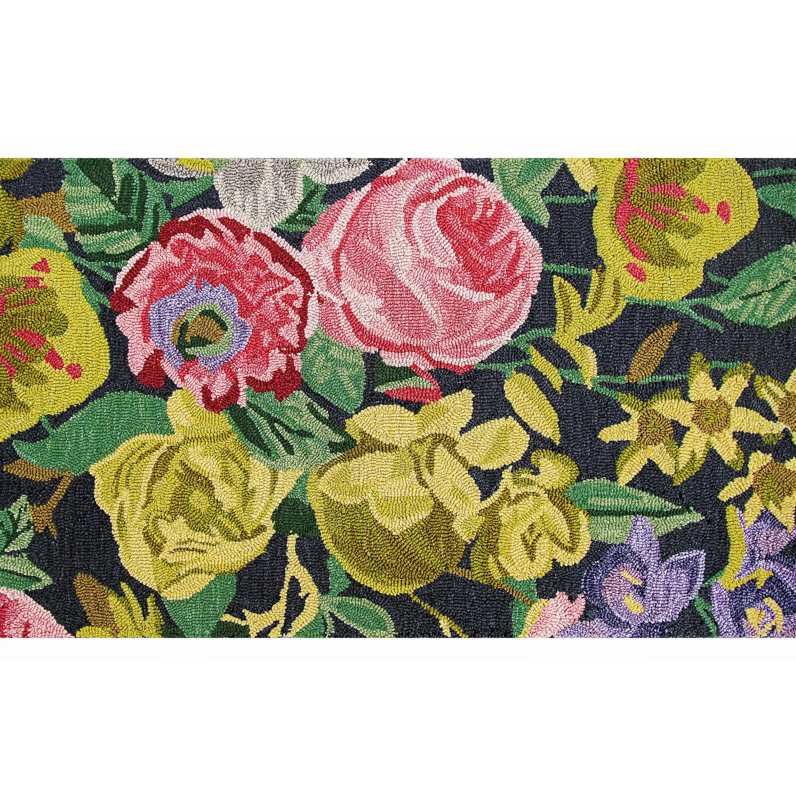 Best MacKenzie-Childs Midnight Floral Rug - 2'3" X 3'9"