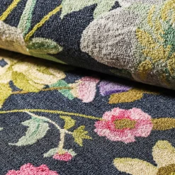 Outlet MacKenzie-Childs Midnight Floral Rug - 2'6" X 8' Runner
