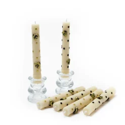 Clearance MacKenzie-Childs Mini Dinner Candles - Bee - Set Of 6