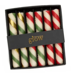 Online MacKenzie-Childs Mini Dinner Candles - Candy Cane - Set Of 6