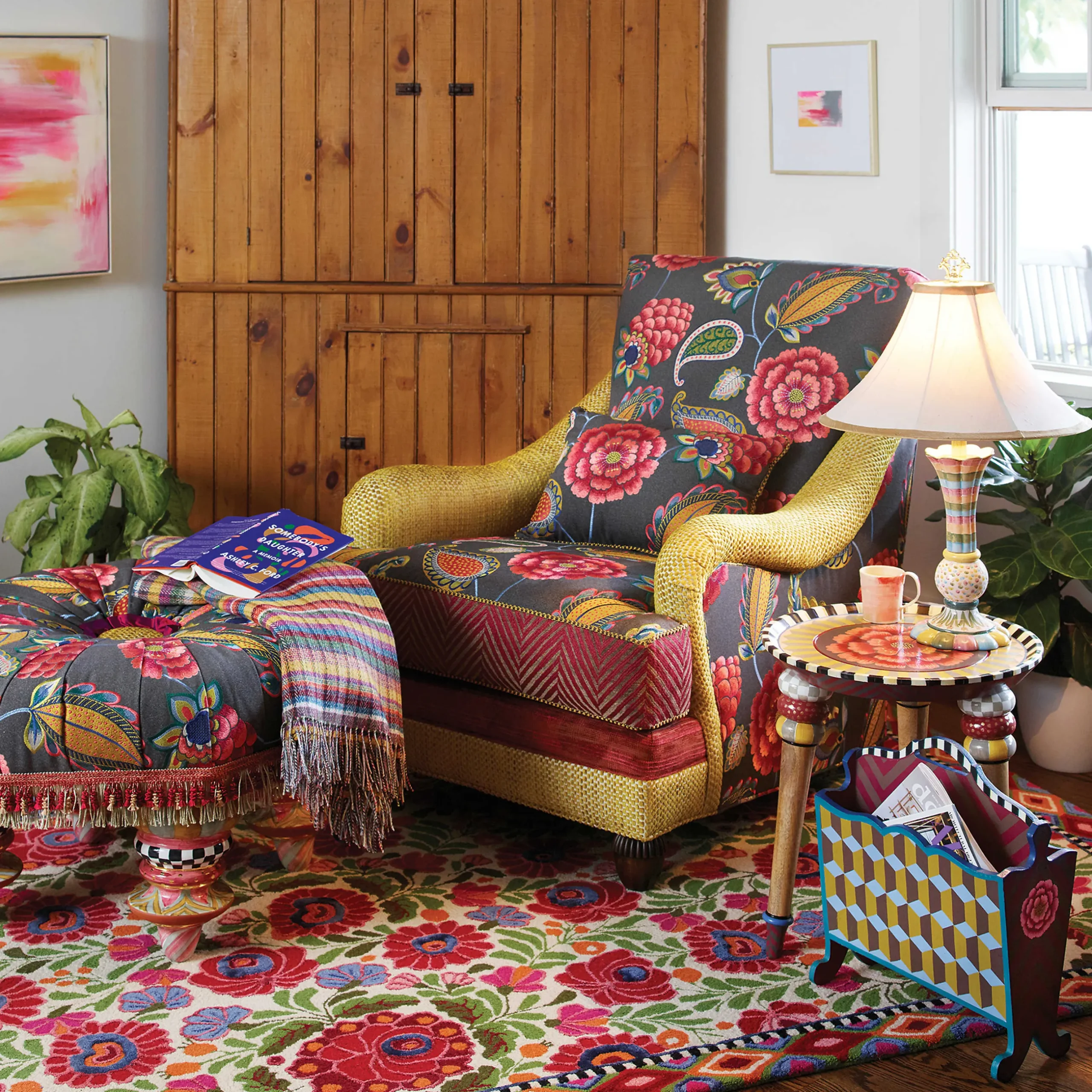 MacKenzie-Childs Modern Naturalist Reading Chair