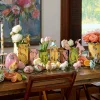 Hot MacKenzie-Childs Mod Flower Dinner Candles – Pastel – Set Of 2