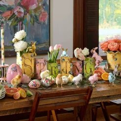 Hot MacKenzie-Childs Mod Flower Dinner Candles – Pastel – Set Of 2