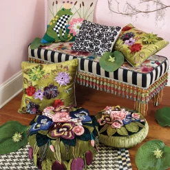 Clearance MacKenzie-Childs Moonlight Garden Pillow