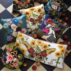 Clearance MacKenzie-Childs Moonlight Garden Pillow