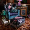 MacKenzie-Childs Moonlight Garden Rumor Has It Ottoman