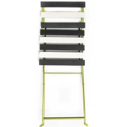 Outlet MacKenzie-Childs Outdoor Black & White Metal Bistro Side Chair