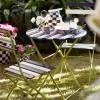 Outlet MacKenzie-Childs Outdoor Black & White Metal Bistro Table
