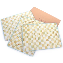 Best MacKenzie-Childs Parchment Check Cork Back Placemats - Set Of 4