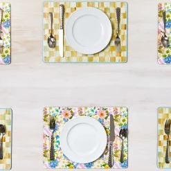 Best MacKenzie-Childs Parchment Check Cork Back Placemats - Set Of 4