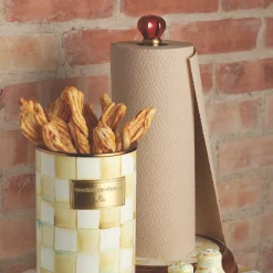 Sale MacKenzie-Childs Parchment Check Enamel Utensil Holder