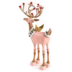 New MacKenzie-Childs Patience Brewster Dash Away Cupid Reindeer Figure