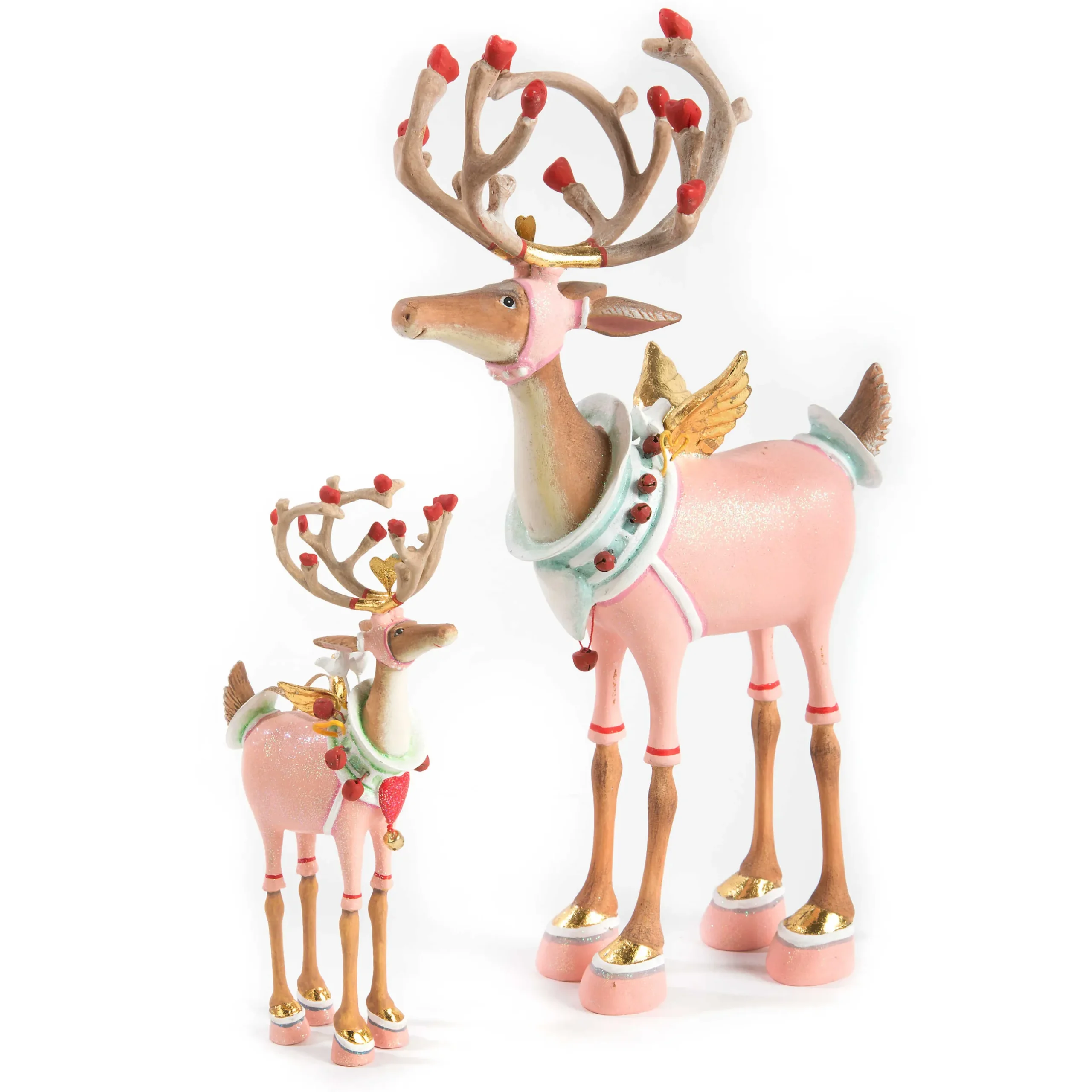 New MacKenzie-Childs Patience Brewster Dash Away Cupid Reindeer Figure