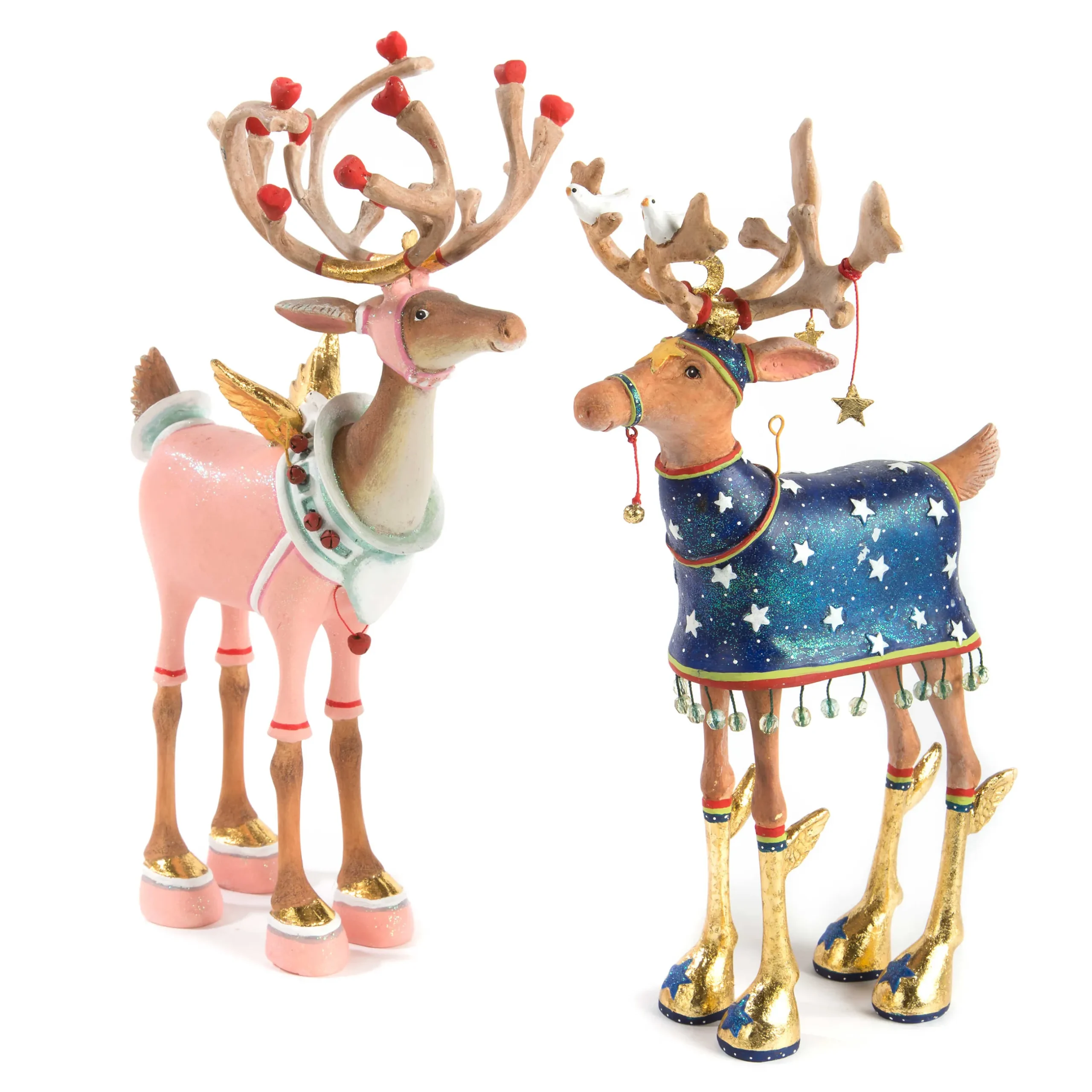 New MacKenzie-Childs Patience Brewster Dash Away Cupid Reindeer Figure