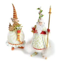 Best MacKenzie-Childs Patience Brewster Dash Away Candlelight Santa Figure