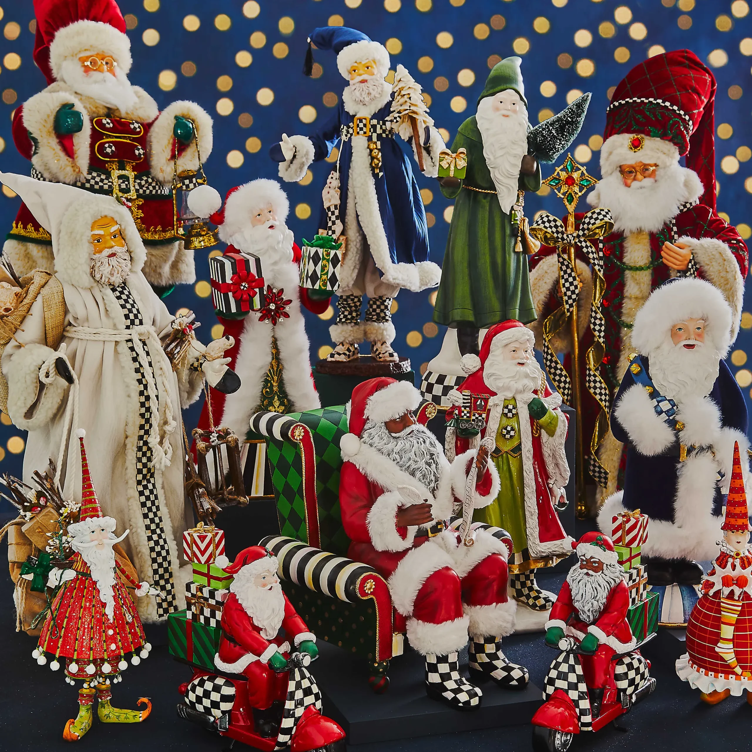 Clearance MacKenzie-Childs Patience Brewster Dash Away Dashing Santa Figure