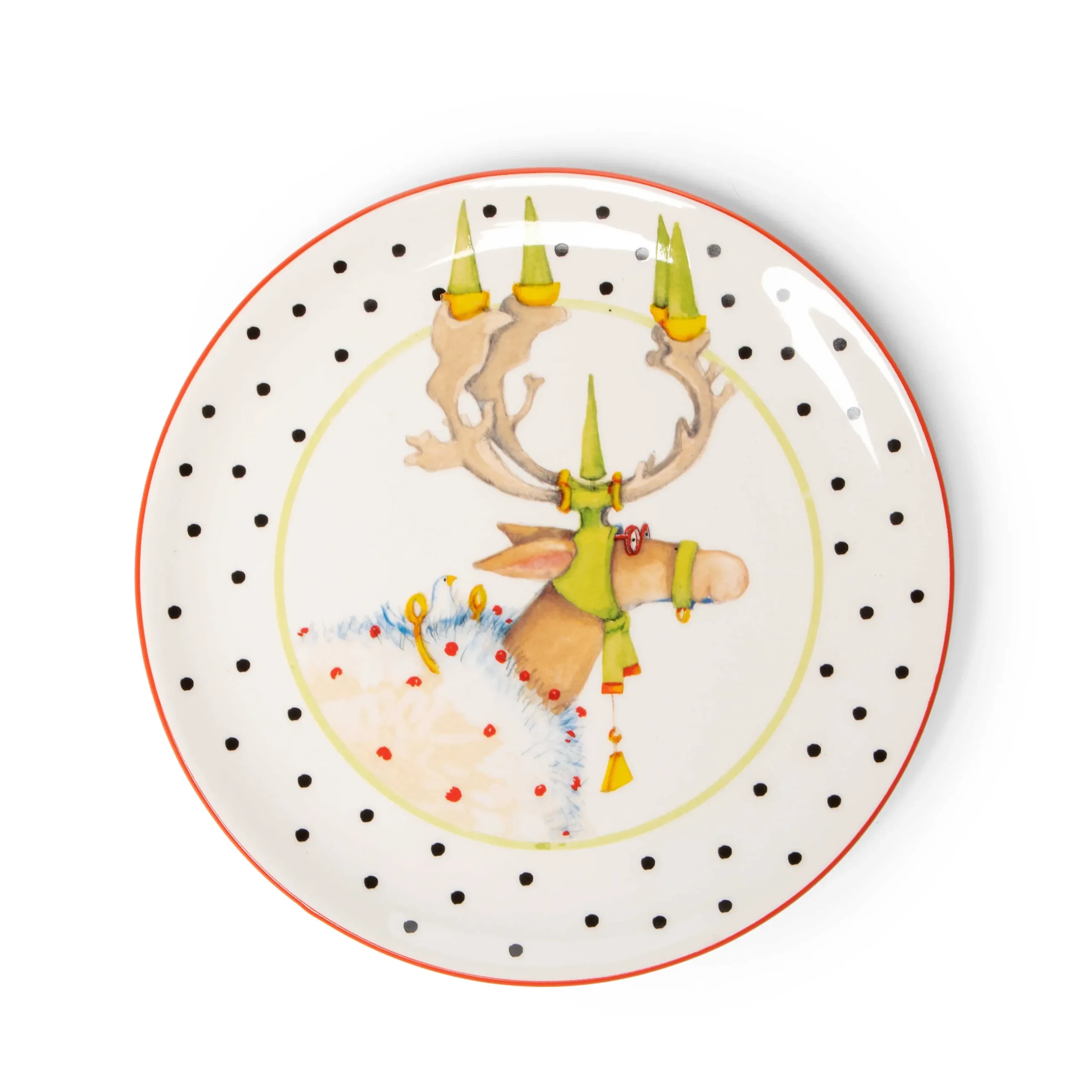 MacKenzie-Childs Patience Brewster Dash Away Dessert Plates - Set Of 4