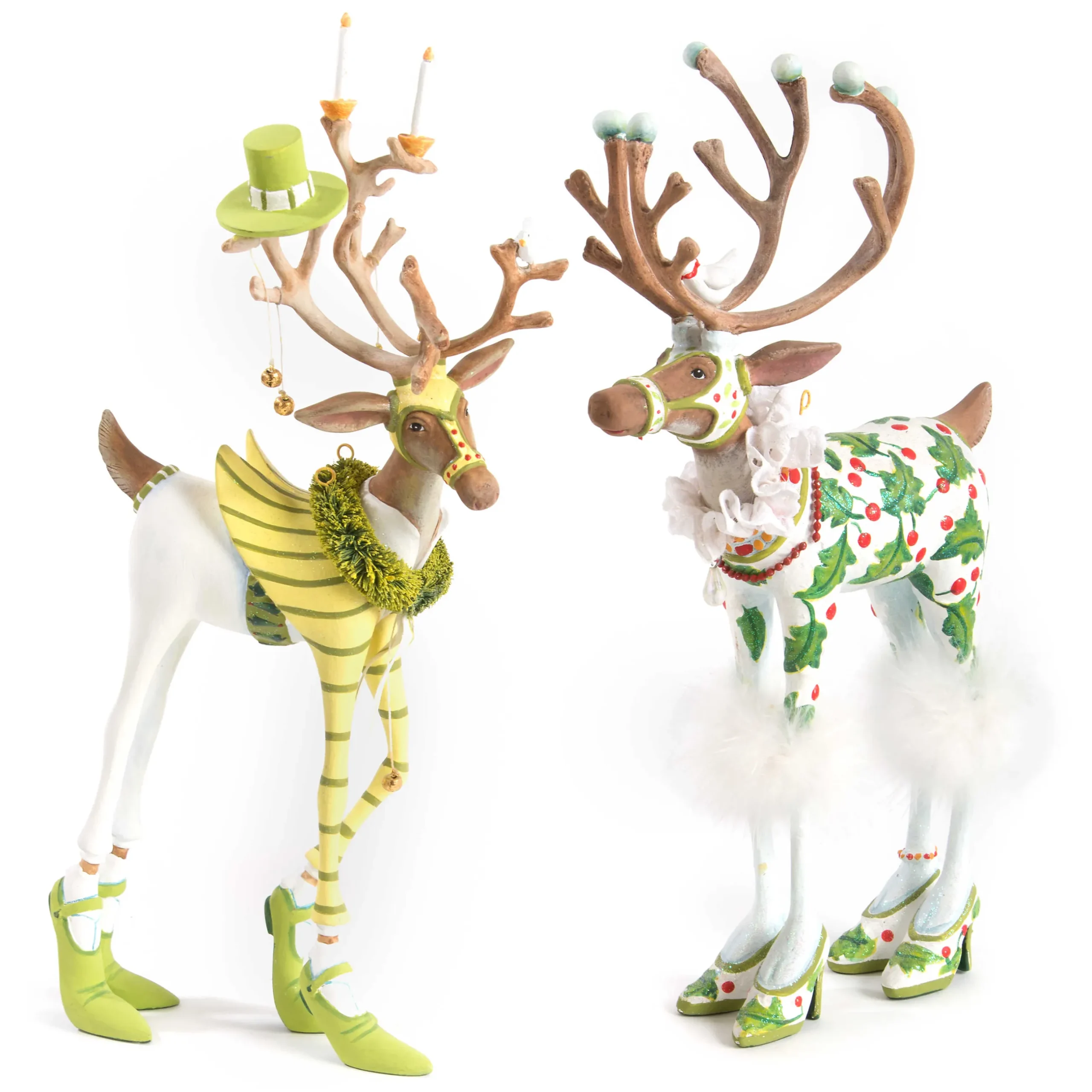 New MacKenzie-Childs Patience Brewster Dash Away Vixen Reindeer Figure