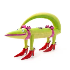 New MacKenzie-Childs Patience Brewster Gloria Alligator Watering Can