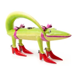 New MacKenzie-Childs Patience Brewster Gloria Alligator Watering Can
