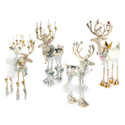 Discount MacKenzie-Childs Patience Brewster Moonbeam Reindeer Figure Set-A