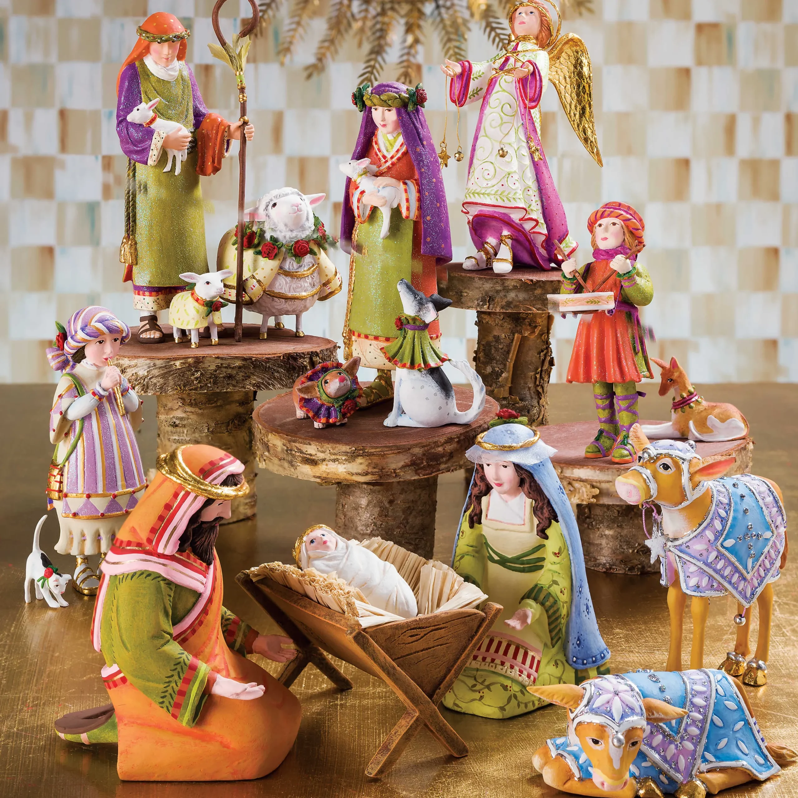 MacKenzie-Childs Patience Brewster Nativity Calf Figures