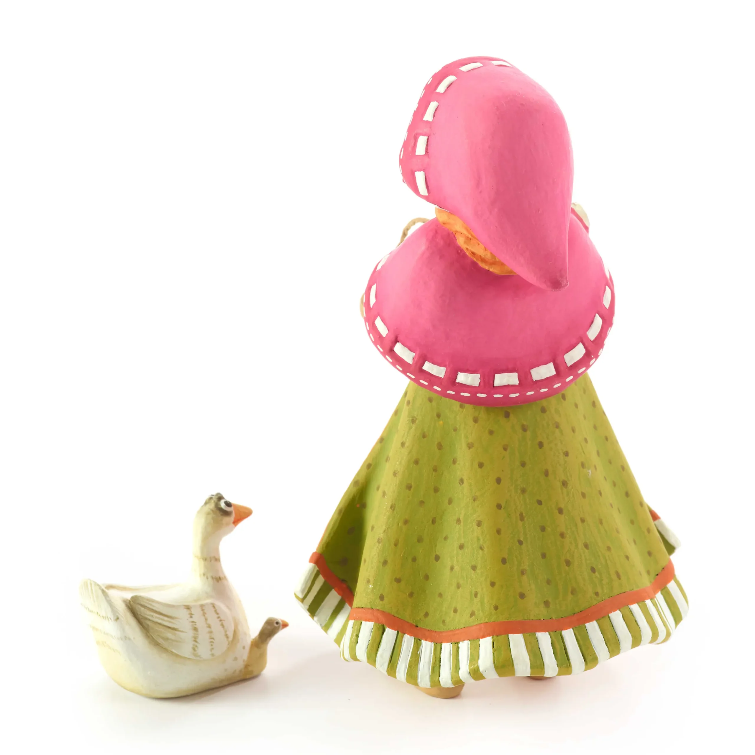 MacKenzie-Childs Patience Brewster Nativity Girl With Duck Figures