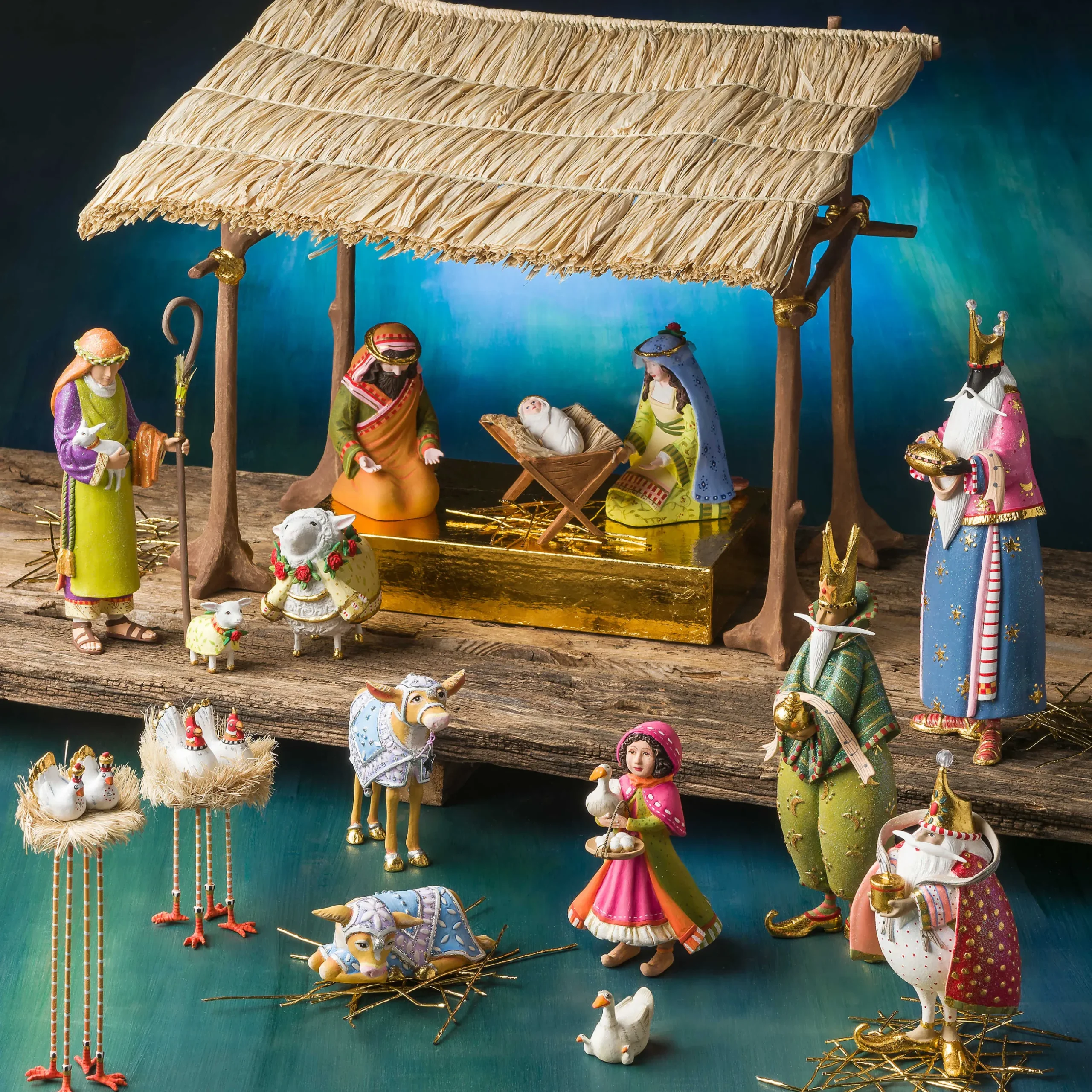 MacKenzie-Childs Patience Brewster Nativity Holy Family Figures