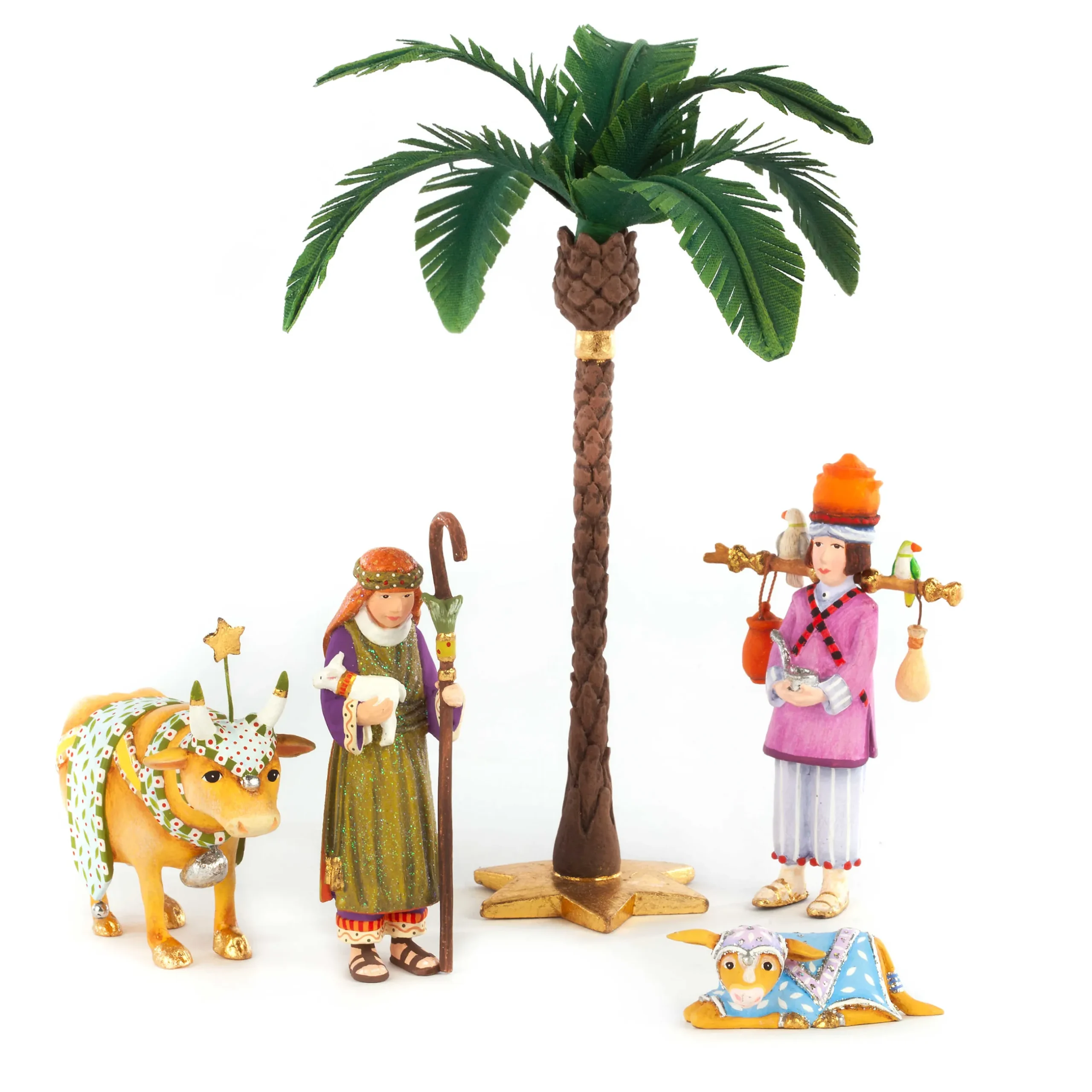 Clearance MacKenzie-Childs Patience Brewster Nativity Mini Figures - Shepherd Set