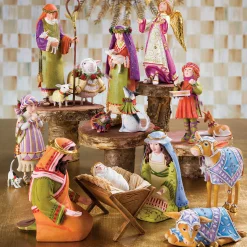 Discount MacKenzie-Childs Patience Brewster Nativity Shepherd & Sheep Figures