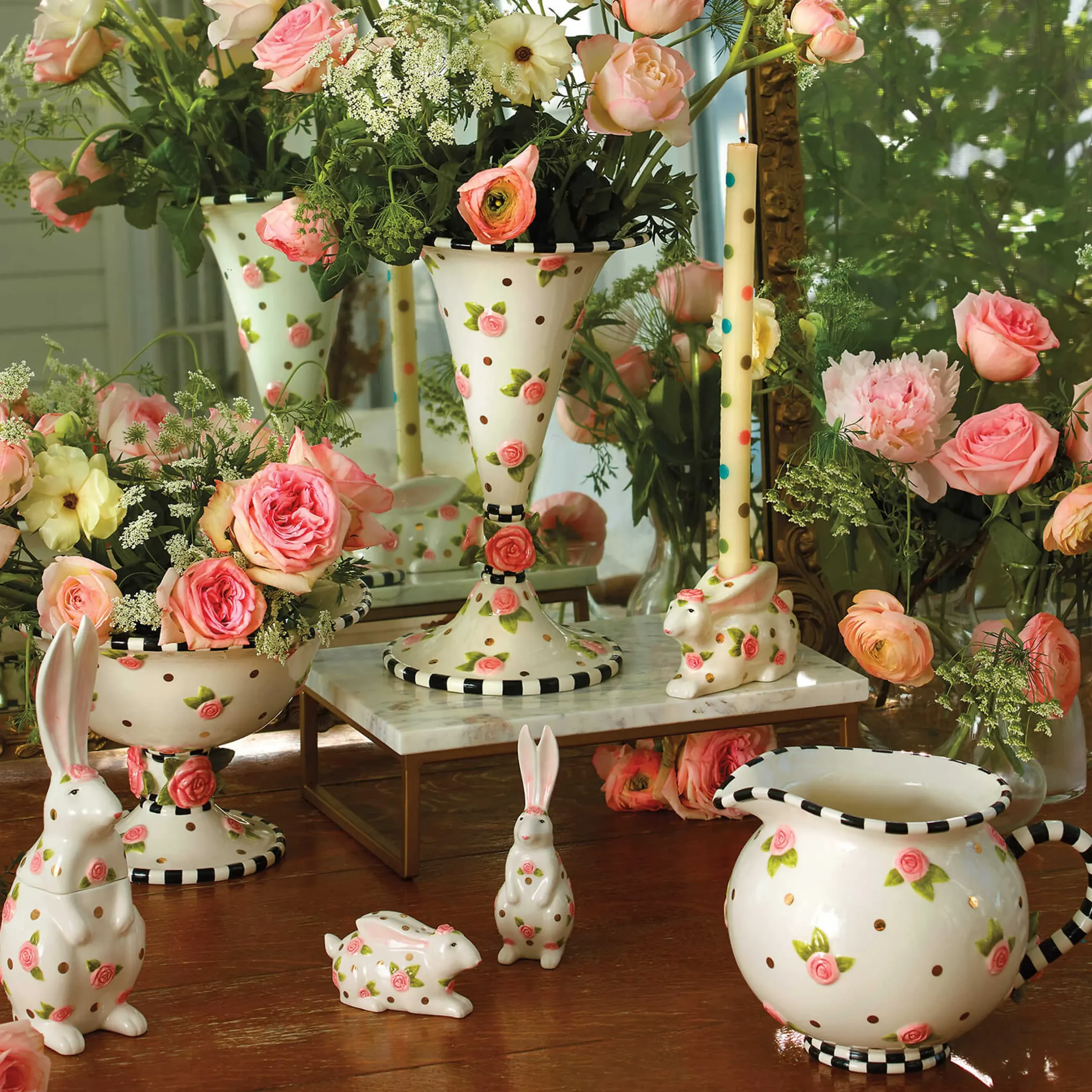 MacKenzie-Childs Patience Brewster Really Rosy Pitcher