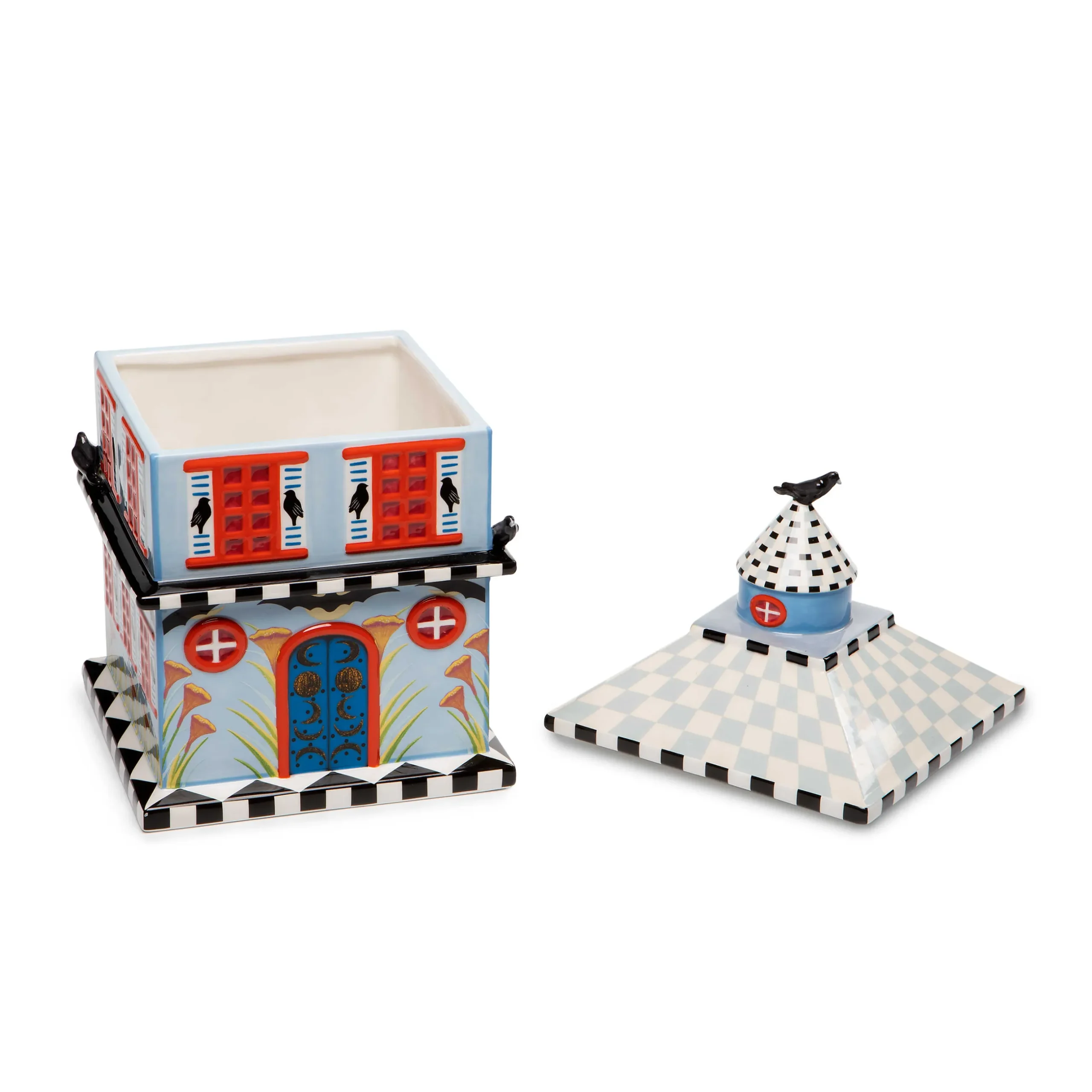 Hot MacKenzie-Childs Patience Brewster Spooky House Cookie Jar