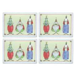 Best MacKenzie-Childs Patience Brewster Three Kings Cork Back Placemats - Set Of 4
